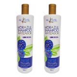 Kit 2 Shampoo Matizador Mora Azul Nekane 960 G Rubios Canas
