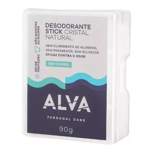 Desodorante Alva Natural Stick Cristal 100% Original 90g New