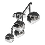 Plafon Moderno Barral Riel Spots Techo Cromo 4 Luces Led Mks