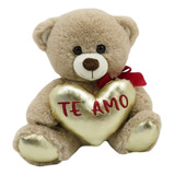 Oso De Peluche Perro Con Corazón Metalizado Te Amo Cute