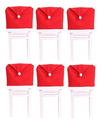 Pack X6 Fundas Sillas Navidad Fundas Comedor Cubre Sillas 