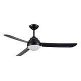 Ventilador De Techo Negro 3 Palas 3 Velocidades Luz Led 24w Color De Las Aspas Negras Diámetro 132 Cm Material De Las Aspas Abs