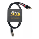 Cable Western 1 Xlr Macho A 2 Rca Malla Negra 1,5mts