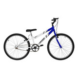 Bicicleta Aro 26 Bicolor Rebaixada Sem Marcha Masculino Cor Branco - Azul