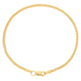 Pulsera Esclava Pulso Espiga 18cm 2mm Italy Oro 14k 