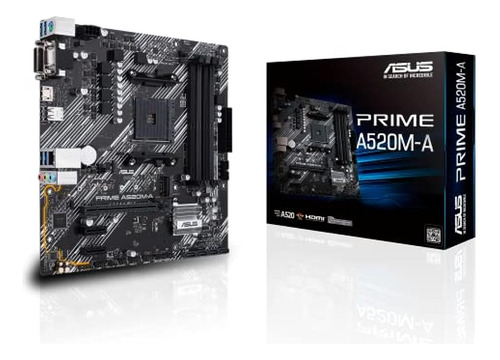 Asus Prime A520m-a, Amd Am4, Matx, 128 Gb Ddr4, 4 Dimm, Dvi-