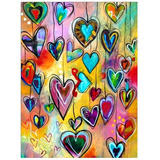 Bordado Pintura Diamante - Corazones Alegres 30x40