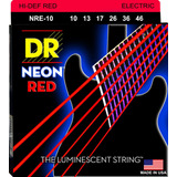 Dr Strings Hi-def Neon Red Coated Medium (10-46) Cuerdas Par