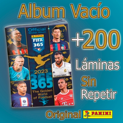 Fifa 365 2023 Album + 200 Laminas Sin Repetir