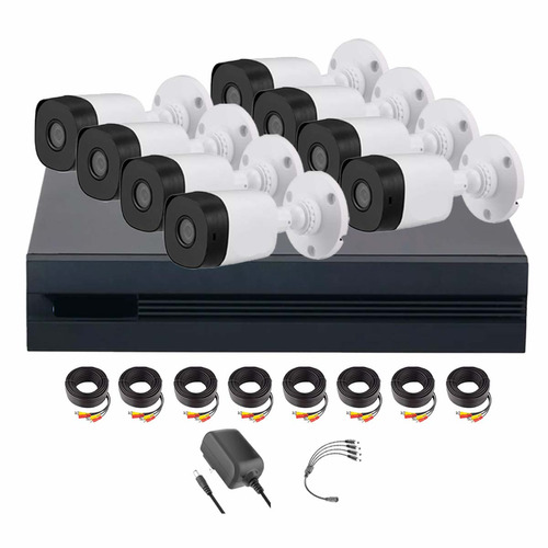 Dahua Kit 8 Cámaras Seguridad 1mp Cctv Videovigilancia Color Blanco