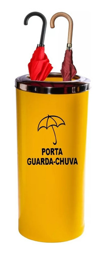 Cesto Plástico Porta Guarda Chuva Com Aro Inox Premium