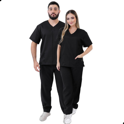 Pijama Cirúrgico Conjunto Scrubs Hospitalar Não Amassa Seca