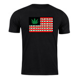 Camiseta Maconha Week Blusa Bandeira Cannabis Erva Camisa