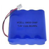 Bat. Caixa De Som 7,4v 12000mah 12ah Conector +  Placa Bms