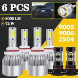 9005 9006 2504 Kit De Bombilla Led Luz Alta/baja Para Dodge