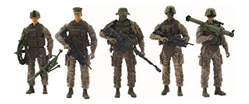 Elite Force Marine Recon Action Figures  5 Pack Military To