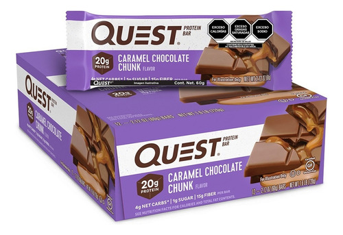 Quest Nutrition Barra De Proteína Chocolate Con Caramelo Pack 720 G