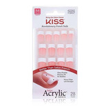 Kits - Kiss Salon Acrylic French Nails Kit Medium Ksa07