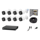 Kit 8 Camaras 5mp Dvr 8 Ch Wizsense Dahua Balun Cctv P2p 