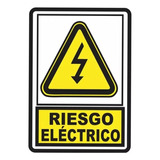 Señalizacion Aviso Metalico Laminado Riesgo Electrico 30x20
