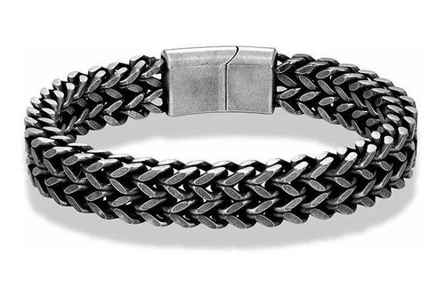 Pulseira Masculina Rústica Aço Grossa Estilo Vintage 316l