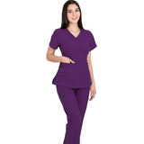 Conjunto Uniforme Médico Quirúrgico Scrubs Dama Morado