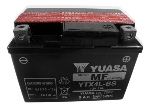 Bateria Yuasa Ytx4l Bs Fan Axis 90 Bross Gel En Fas Motos
