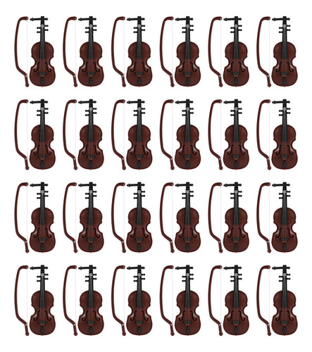 Brinquedos Infantis Mini Violin Wood Grain 24 Conjuntos