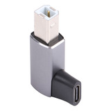 Adaptador Usb-c/tipo C Hembra A Usb 2.0 B Midi Macho Gris