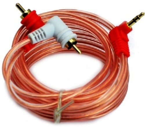 Cable Auxiliar Audio Miniplug 3.5 A 2 Rca Mini Plug Gold