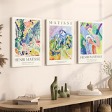 Set X3 Cuadros Decorativos 30x45 - Matisse 05 - Canvas