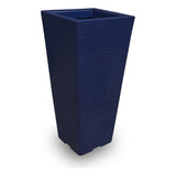 Vaso D Planta Solitario Grande Alto Forte Resistente Q 75x40 Cor Azul-marinho