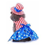 Ropa Gato - Gabefish Dog 4th Of July Dress, Uncle Sam Costum