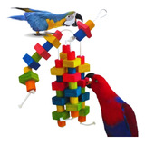 Kit Brinquedos Para Papagaio Arara Cacatua  Aves Pássaros 