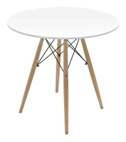 Mesa Redonda Eames Blanca 80x80