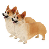 Estatua Pequeña De Perro Corgi, Modelo De Adorno De Perro Co