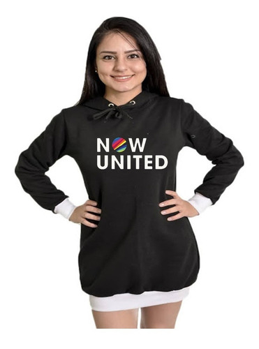 Blusa Moletom Vestido Now United Integrante Que Vc Escolher 