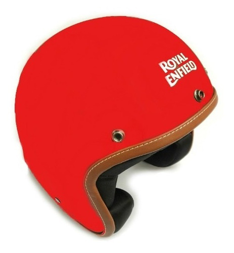 Casco Moto Retro Vintage Royal Enfield Rojo Matte Motos.shop