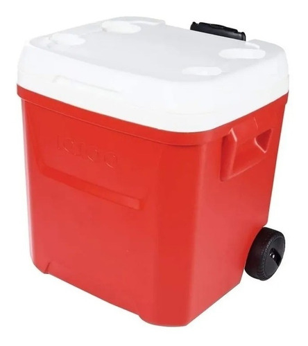 Conservadora Laguna 60qt Igloo Con Ruedas Rojo