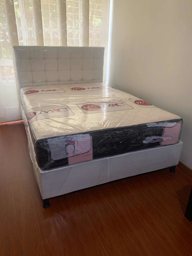 Vendo; Base Cama, Espaldar Y Colchón Semiortopedico