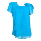 Blusa Eye Velo Manga Corta Mujer 1647