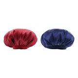 2pcs Sombrero Gorro De Dormir Con Capó De Seda Satinado