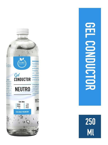 Gel Conductor Neutro Para Aparatología 250 Ml Sane