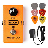 Pedal De Efectos Mxr M101 Phase 90 + Adaptador Ac/dc Y Púas