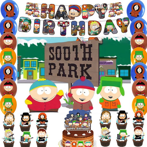 South Park Set De Fiesta Decoración De Cumpleaños Con Globos