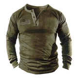 Playeras Henley Para Hombre, Camisas Tácticas Del Ejército M