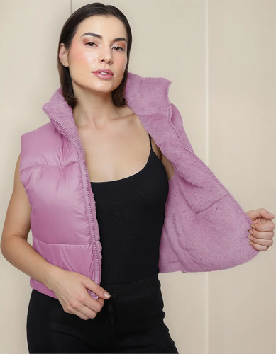 Chaleco Corto Doble Vista Mujer Acolchado Moda Bingo S Star.