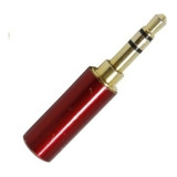 Kit 2 Plug Datalink P2 Stereo Macho 4mm Vermelho