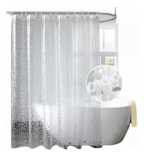 Cortina Para Baño Tela Impermeable De Moho 180 X 200cm