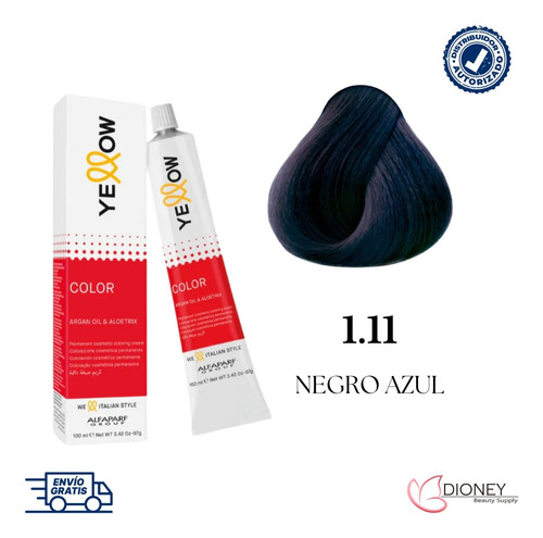 Tinte Para Cabello Alfaparf Yellow 100ml + Peróxido 30 Vol